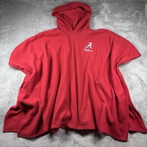 ProEdge‎ Alabama Crimson Tide Poncho Hoodie Red One Size Fleece